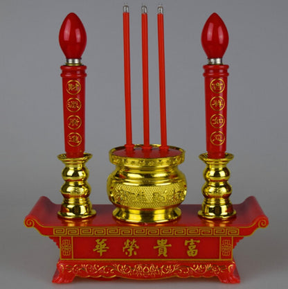 23cm Chinese LED Candle Lamp Buddhist Indoor Decorations Candle Light Decorate