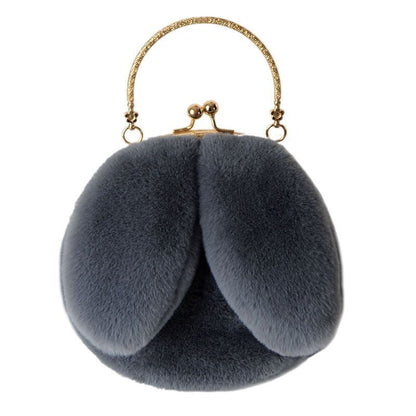 Clip Shoulder Bag Faux Clutch Purse Handbag Soft Plush Messenger Bags 20*18*8 CM