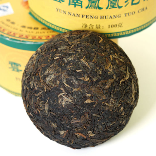 2006 Year 100g Pu-erh Puerh Tea Phoenix Tuocha Cake Boxed Raw Black Tea-