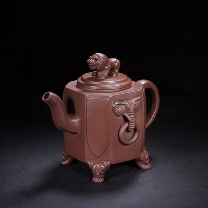 Chinese Yixing Zisha Clay Handmade Exquisite Teapot （威震八方 底款：施小马）