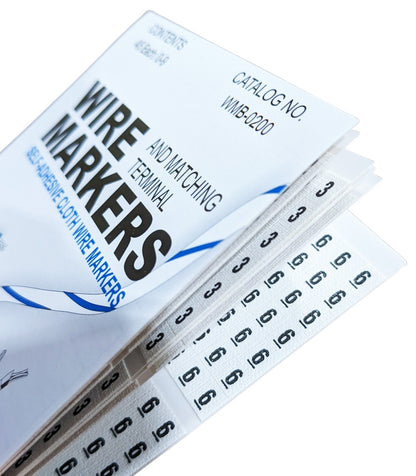 450 Piece Wire Marker Labels - Includes Numbers 0 through 9 (WMB-0200)