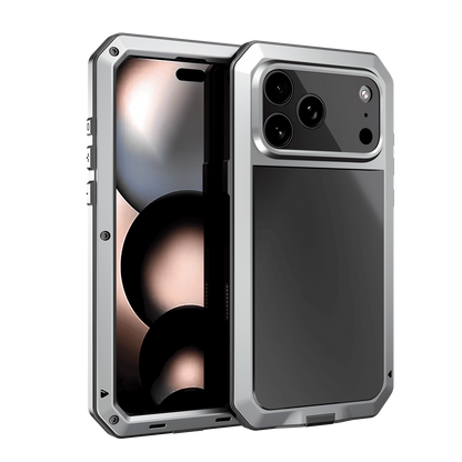 For iPhone 17 Pro Max Air Metal Case, Heavy Duty Shockproof Tough Rugged Case