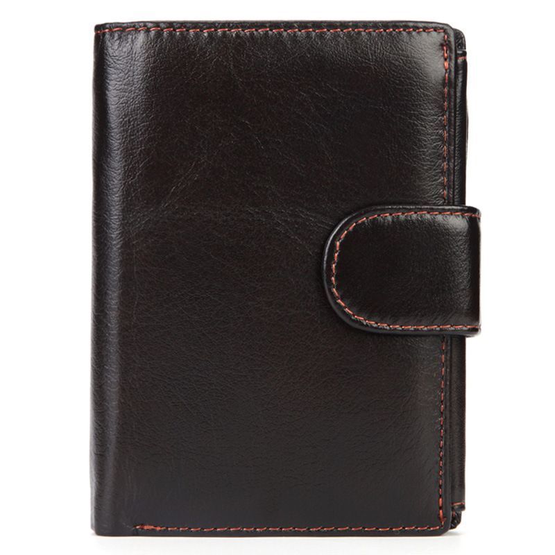 Wallet Retro Style Genuine Leather Wallet Purse Credit Card Holder Bag 10*13.5CM