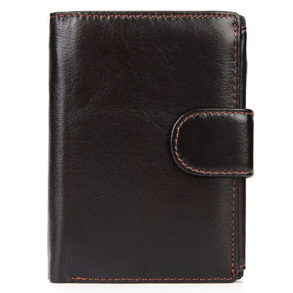 Wallet Retro Style Genuine Leather Wallet Purse Credit Card Holder Bag 10*13.5CM