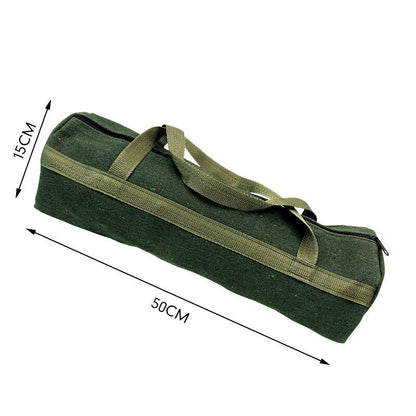 Durable Thick Green Canvas Pouch Tool Bags Storage Organizer Instrument Case