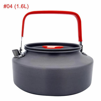 Camping Cookware Kit Aluminum Cooking Set Water Kettle Pan Pot Travelling Picnic