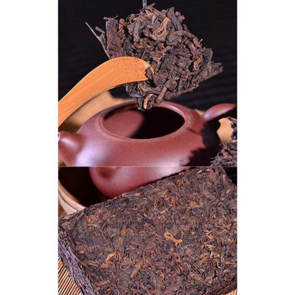 250g Authentic Yunnan 2014 Jin Ban Zhang Ancient Tree Pu'er Tea Ripe Tea Brick