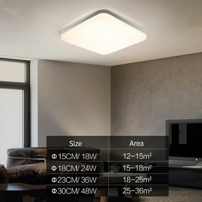 Square LED Panel Light 18W 24W 36W 48W Round Ceiling Lamp Downlight AC85-265V 1