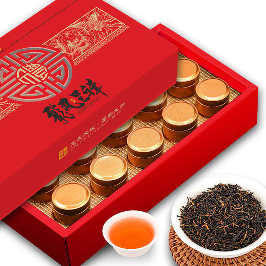 Authentic Wuyi Black Tea Honey Aroma Type 正宗武夷红茶蜜香型送礼茶叶礼盒装 龙凤呈祥红盒金骏眉250g