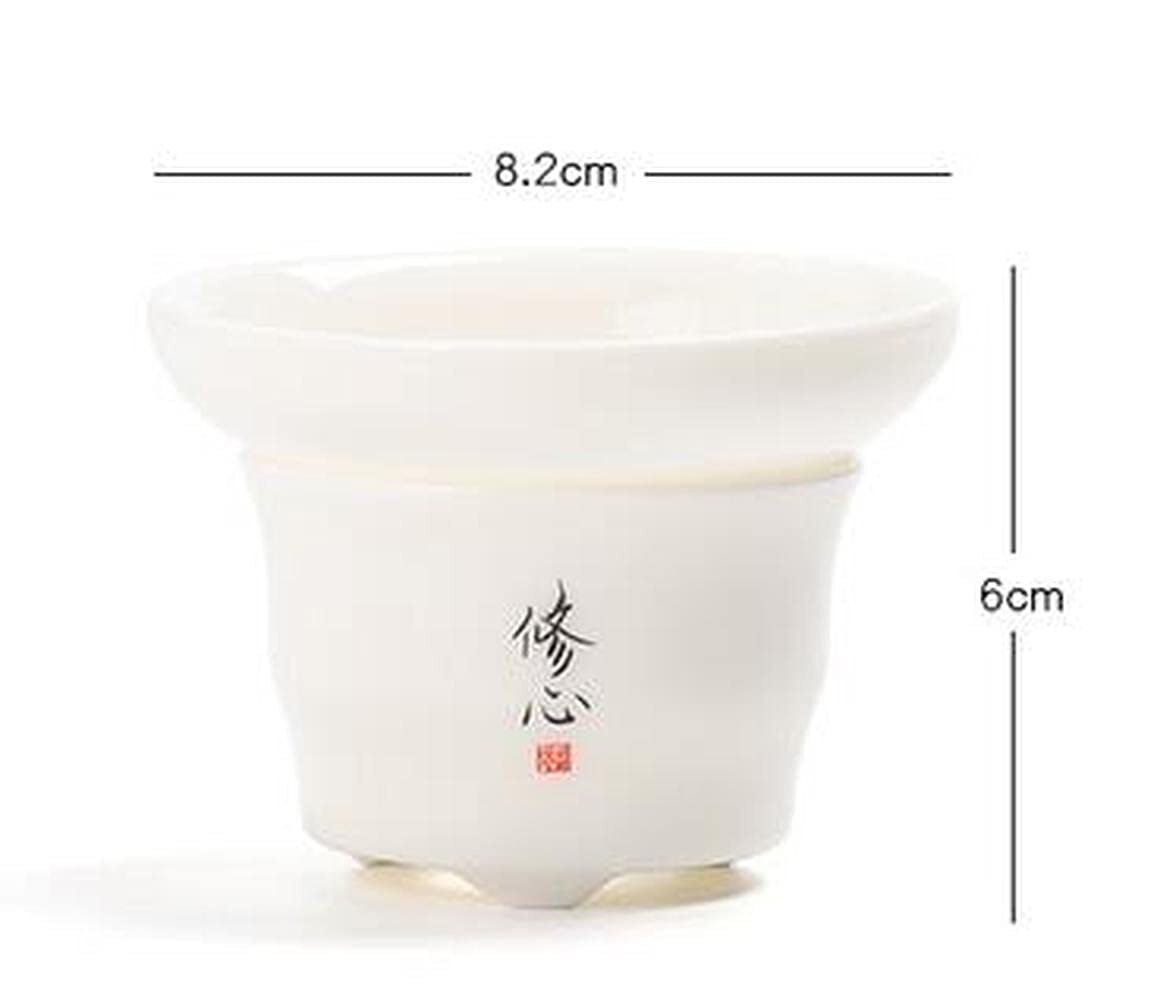 Chinese Dehua Porcelain Tea Drain Tea Filter Kung Fu Tea Set Tea Strainer