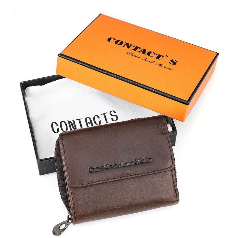 Genuine Leather Wallet Clutch Bag Coin Purse Small RFID Blocking Card Holder 1PC
