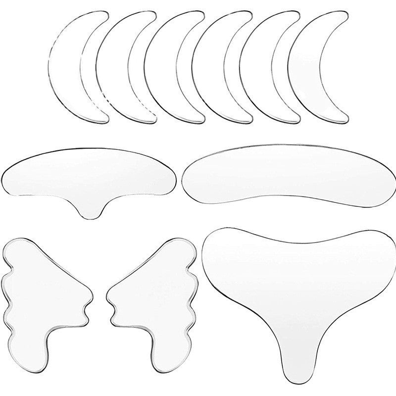 11Pack Silicone Anti-Wrinkle Smooth Facial Reusable Pad Gift For Woman