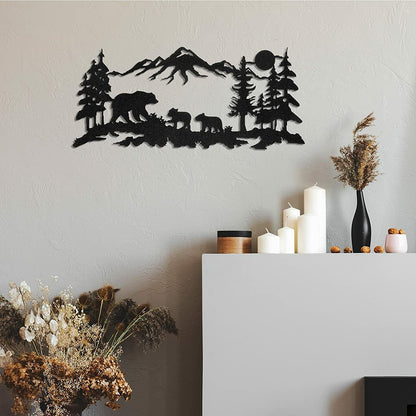 Metal Wall Art Decor Laser Cut Deer or Bear Signs for Cabin Decor Hunting Decor