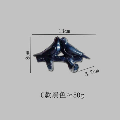 4Pcs/Set Birds Resin Hooks Wall Decor Bedroom Door Seamless Coat Frame Organizer