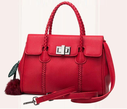 Faux Leather Chinese Style handbag Women's Fashion PU shoulder bag Tote Purse