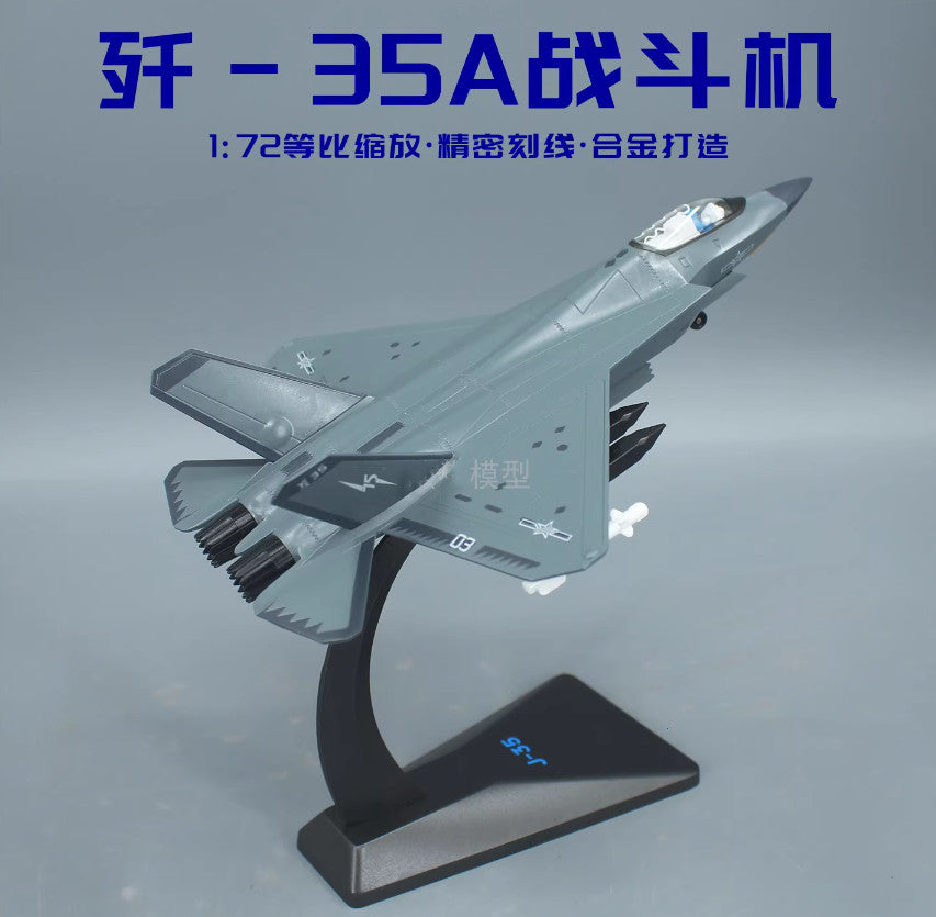 1:72 24CM J-35A STEATH CARRIER BASED Fighter Plane Diecast Aircraft Model