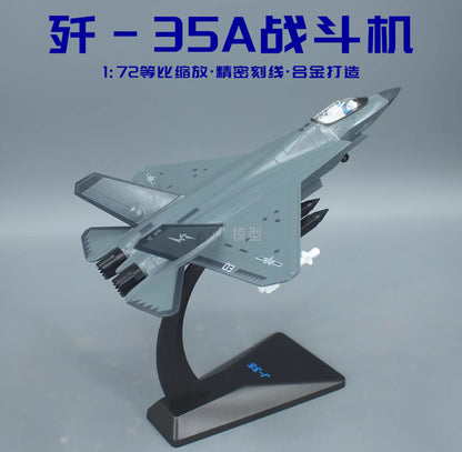 1:72 24CM J-35A STEATH CARRIER BASED Fighter Plane Diecast Aircraft Model