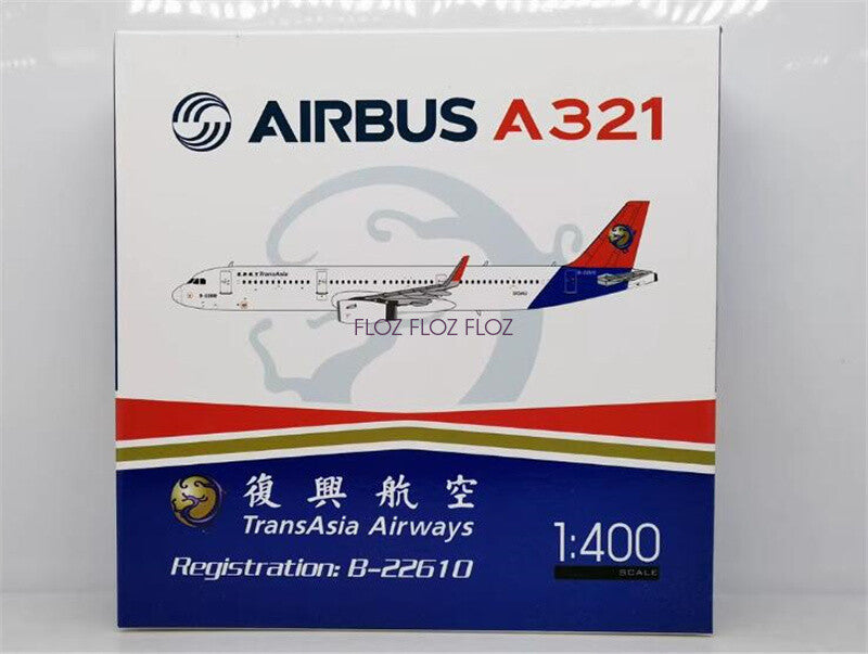 Dream Air TransAsia Airways for Airbus A321 B-22610 1:400 plane Pre-built Model