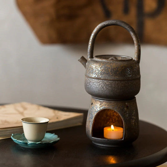 Ceramic Teapot Tea Warmer Stove Tea Ceremony Set
