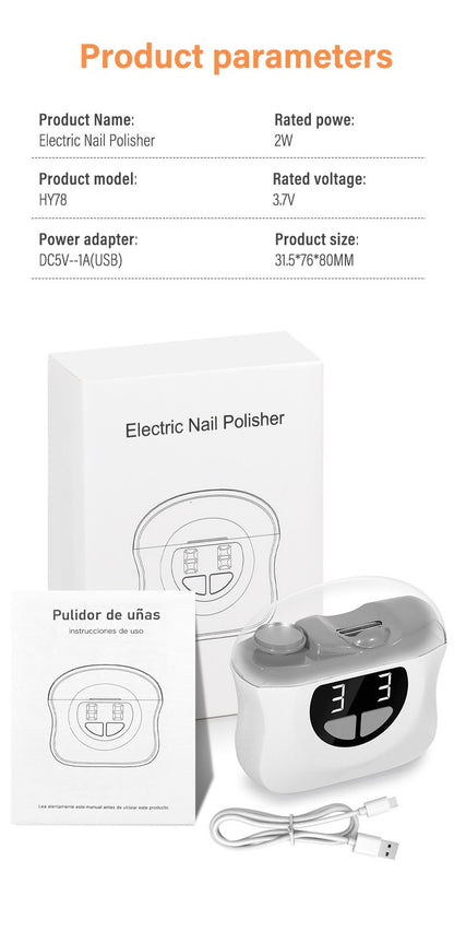 2 in1 Usb Rechargeable Nail Trimmerr Automatic Electric Elderly Nail File Cutter