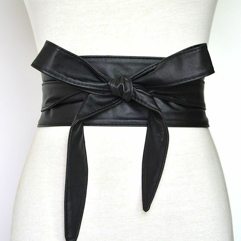 Women Corset Belt Ladies Wide Leather Waistbands Fashion Dress High Waist Wrap