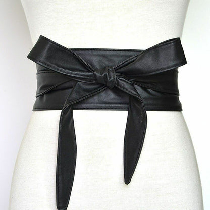 Women Corset Belt Ladies Wide Leather Waistbands Fashion Dress High Waist Wrap