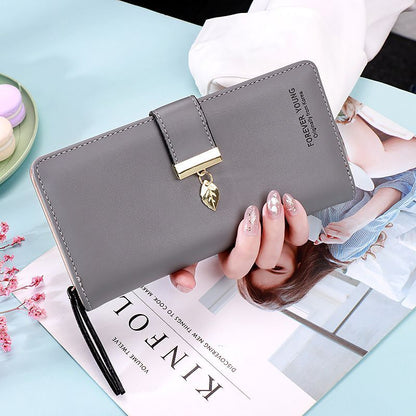 Fashion Long Wallets Synthetic Leather Zipper Coin Purse Hasp Clutch Bags Large