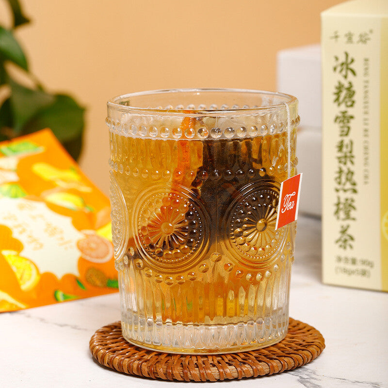 Rock Sugar Snow Pear Healthy Fruit Tea -Freeze-Dried Fruit Slices-Hot Orange Tea