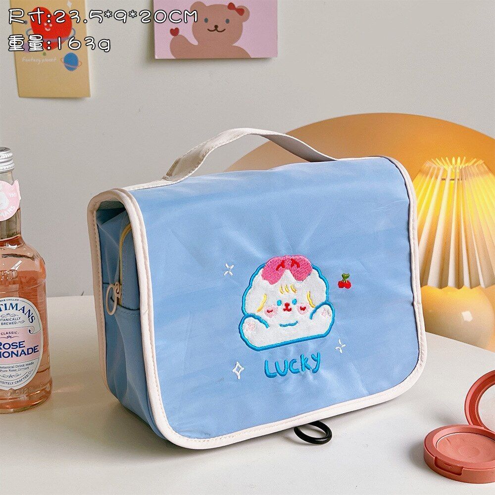 Portable Cosmetic Bag Large Travel Makeup Bags Toiletries Organizer Bathroom Bag