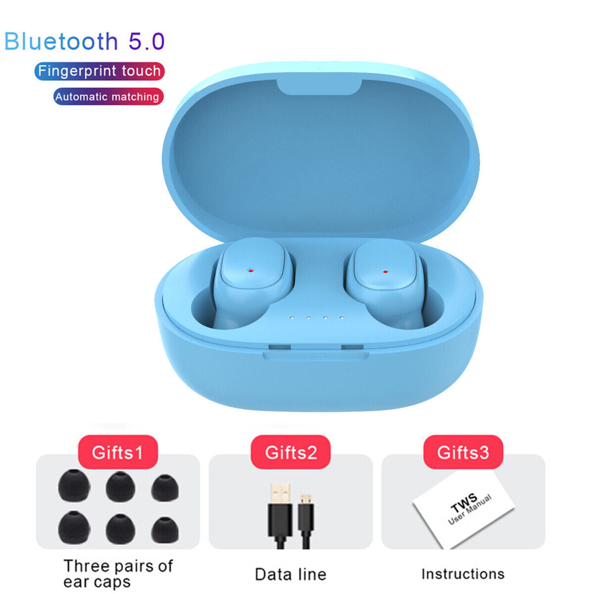 TWS Wireless Earbuds Bluetooth 5.0 Earphones Stereo Headphone Waterproof headset