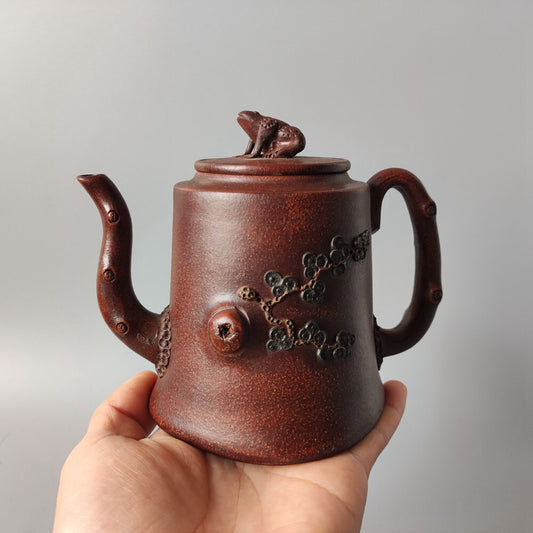 Chinese Yixing Zisha Clay Teapot Golden Toad Pot Jiang Rong 500ml