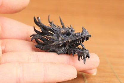 Collected Chinese bronze handmade cast dragon statue gift