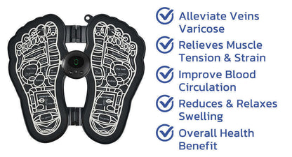 EMS Bioelectric Acupressure Point Massager Pad Electric Foot Stimulator Pain Relief NEW-
