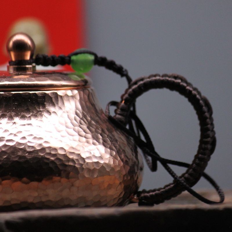 200ml Handmade Pure Copper Teapot Hammered Chinese Gongfu Tea Pot 262g