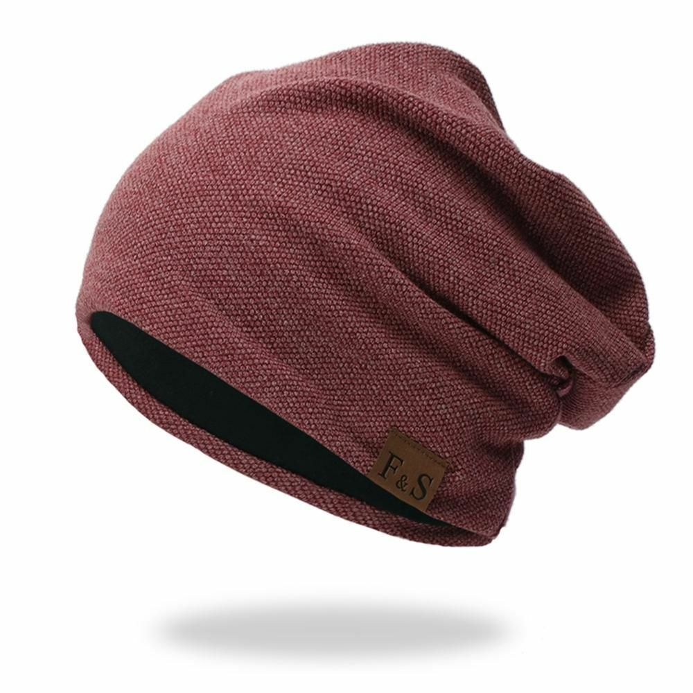 Beanies Cap Casual Lightweight Thermal Elastic Knitted Cotton Warm Hat Winter