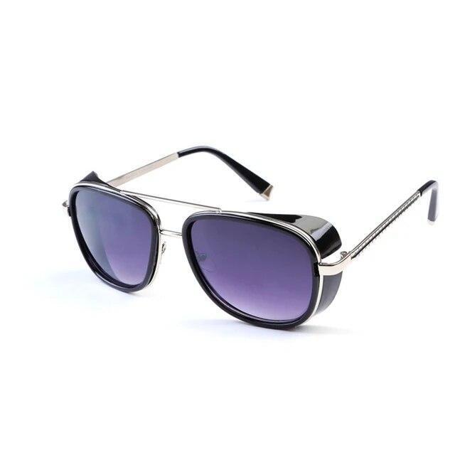 Men Retro Sunglasses Iron Man Tony Stark Vintage Eyeglasses Male Fashion Eyewear