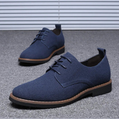 Men Suede Shoes Blue Shoes Men Flats Men Sneakers Casual Men Shoes