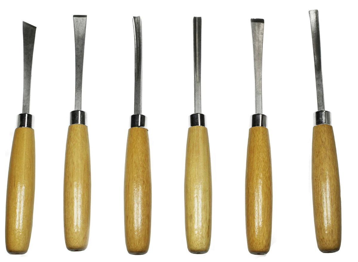 ProEdge 6-Piece Beginner's Wood Carving Set - Includes Chisels & Gouges (35011)
