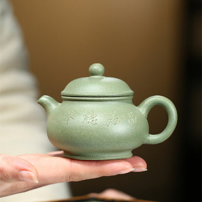 Puer Tea Pot True Yixing Zisha Clay Tea Pot Chinese Character Carved Master Pot
