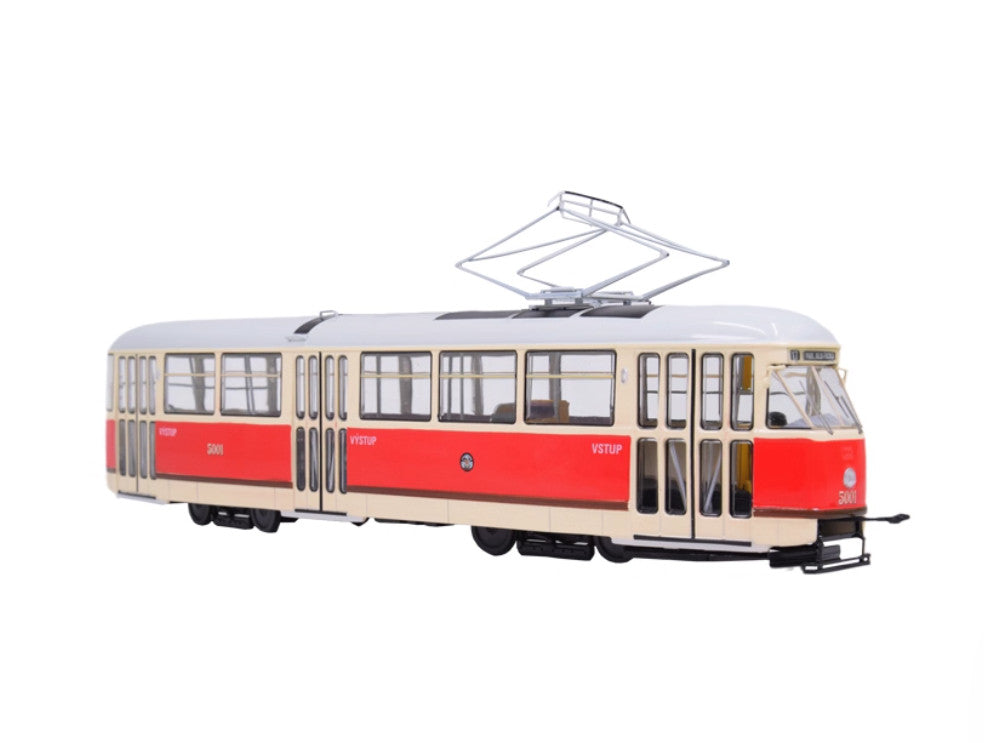 1:43 PremiumClassixxs TATRA-T1 Tram Prague Line 5001 Passenger Car Diecast Model