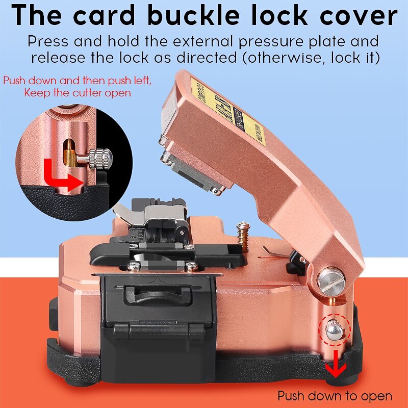 AUA-X8 Optical Fiber Cleaver Automatic Cable Cutting FTTT Fiber Optic Knife Tool