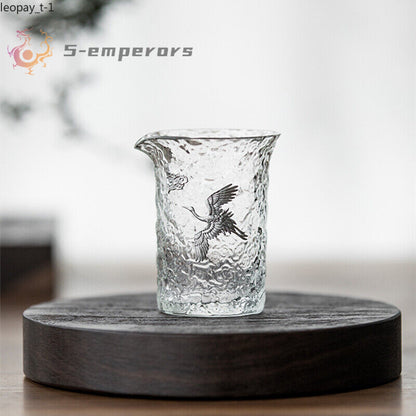 Chinese Cloud Glass Fair Cup Crane Tea Mugs Kung Fu Tea Sea Teacup Teaware