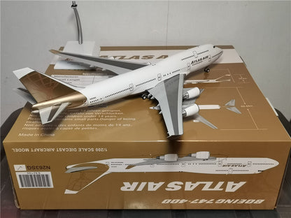 1:200 JC Wings ATLAS AIR B747-400 Passenger Airplane Diecast Aircraft Model