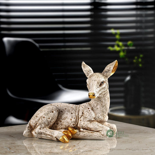 Polyresin Deer Statue Animal Idol Figurine Gifts for Home Decor