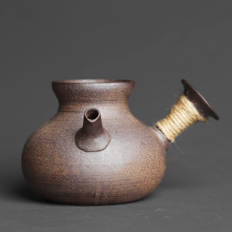 4.33"IN Rock Mine Clay Side Handle Tea Cup Handmade Pottery Kung Fu Tea Pot