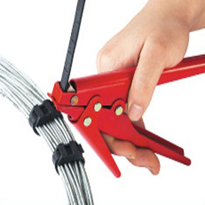 HS-519 Red 2.4-9mm Cable Tie Gun Tensioning Cutting Tool for Plastic Nylon Cable