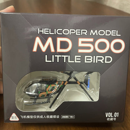 7.4cm Diecast Alloy 1/100 Scale USA Bird MD500 Helicopter Model Collection