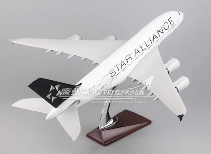 45CM STAR ALLIANCE AIRBUS A380 Passenger Airplane Resin Aircraft Aeroplane Model