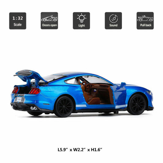 1/32 Ford Mustang Shelby GT350 Model Car Diecast Toy Cars Toys for Boys Kids
