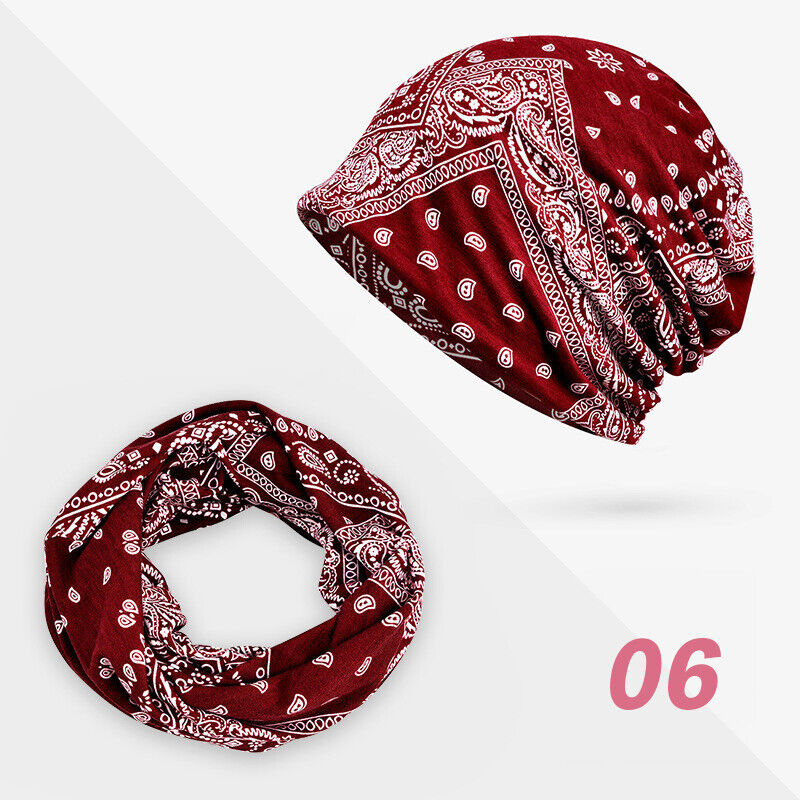 Women Floral Baggy Slouchy Beanie Hat Headwear Scarf Snood Hat Cancer Chemo Caps